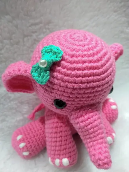 Elefante Amigurumi em Crochê