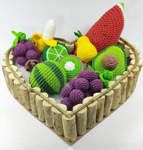 Fruta em Crochê