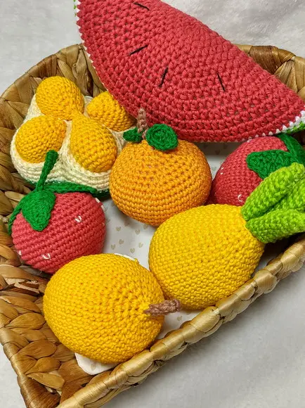 Fruta em Crochê
