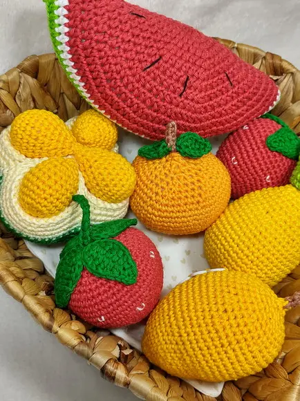 Fruta em Crochê