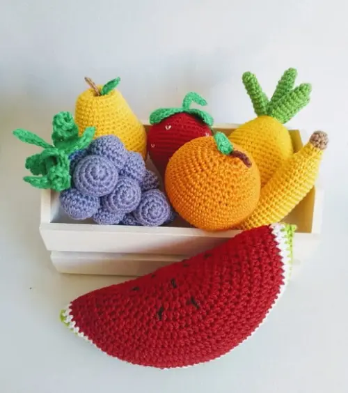 Fruta em Crochê