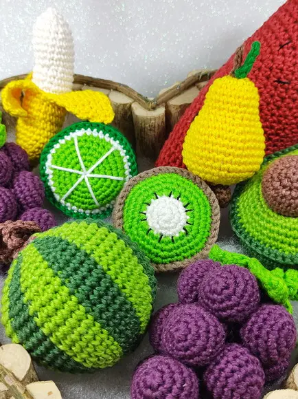 Fruta em Crochê