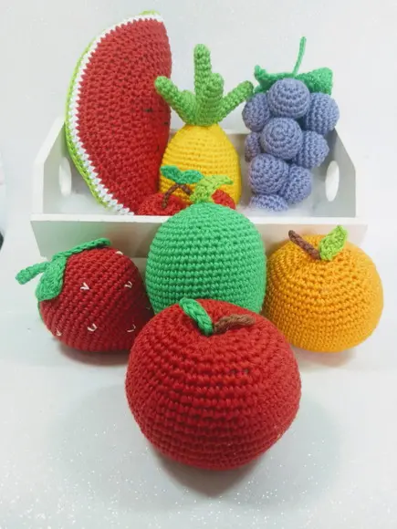 Fruta em Crochê