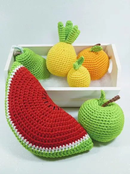 Fruta em Crochê
