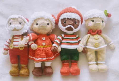 Kit Bonecos Natal em Crochê