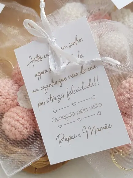 Lembrança Maternidade Flor em Crochê
