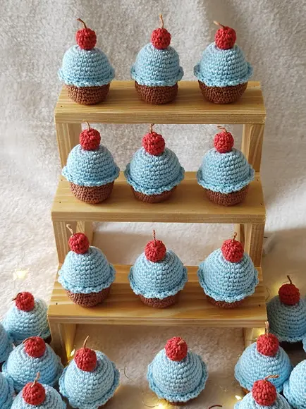 Lembrancinha Maternidade Cupcake em Crochê