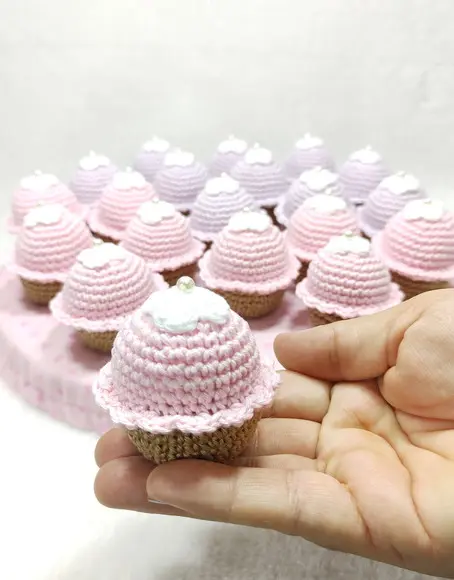 Lembrancinha Maternidade Cupcake em Crochê