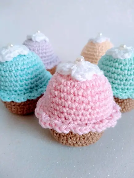 Lembrancinha Maternidade Cupcake em Crochê