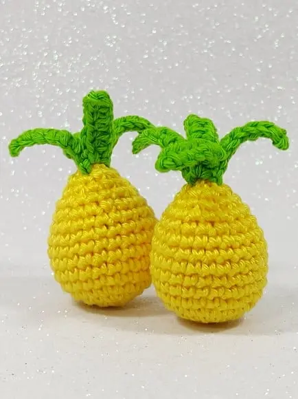 Mini Fruta em Crochê para Aplicação