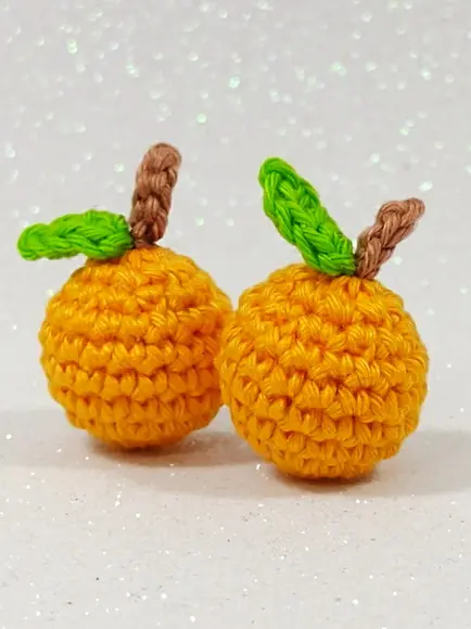 Mini Fruta em Crochê para Aplicação
