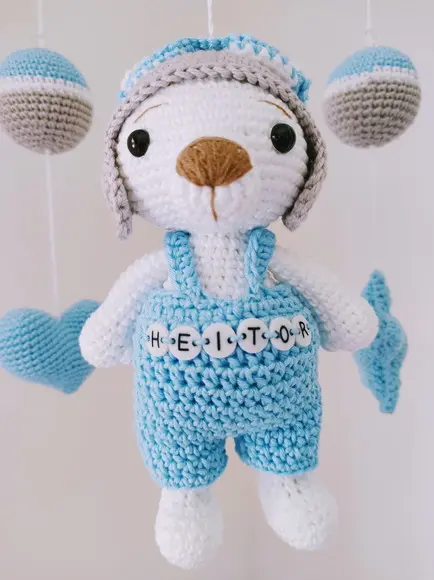 Mobile de Berço Urso em Crochê