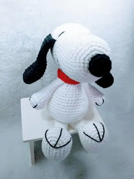 Snoopy Amigurumi em Crochê