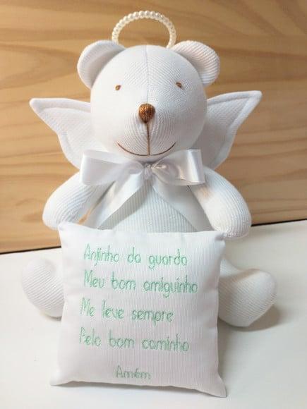 Pelúcia Urso Anjinho com Oração