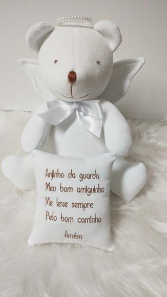 Pelúcia Urso Anjinho com Oração