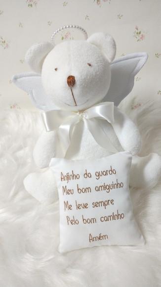 Pelúcia Urso Anjinho com Oração