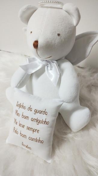 Pelúcia Urso Anjinho com Oração