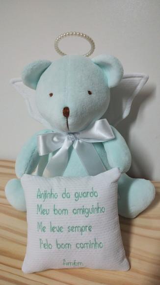 Pelúcia Urso Anjinho com Oração