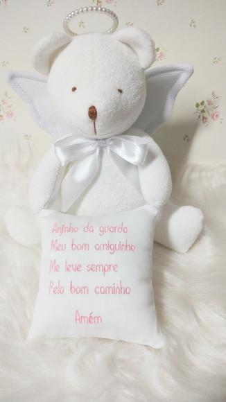 Pelúcia Urso Anjinho com Oração