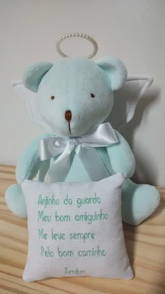 Pelúcia Urso Anjinho com Oração