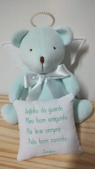 Pelúcia Urso Anjinho com Oração