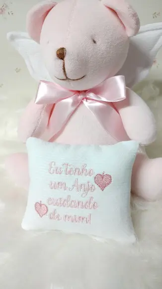 Pelúcia Urso Anjinho Rosa