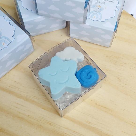 Lembrancinha Estrela + Nuvem + Letra com Tag Personalizada