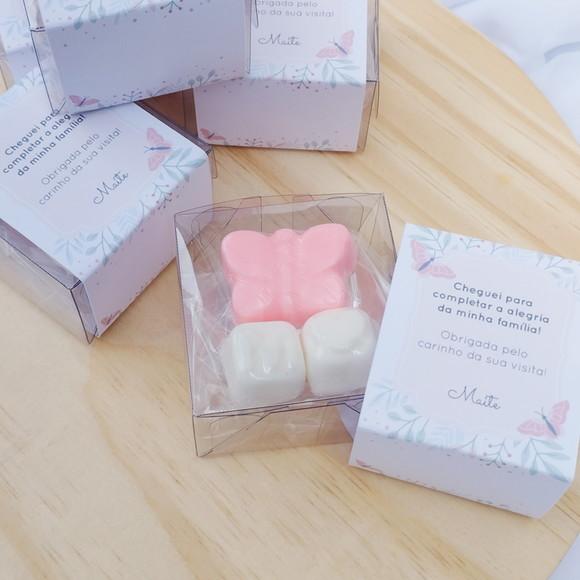 Lembrancinha Borboleta + 2 Letras na Caixinha Personalizada