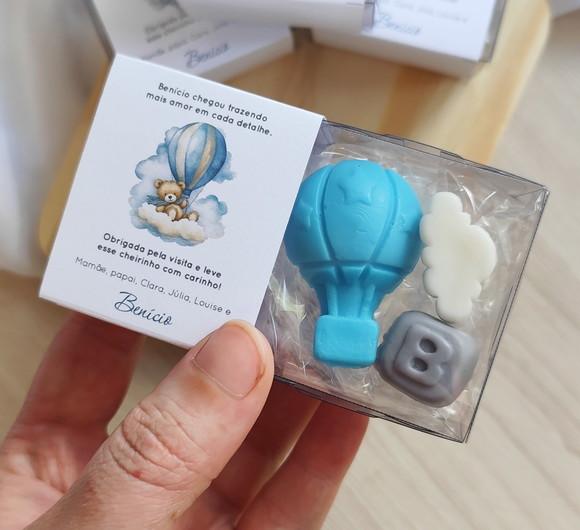 Lembrancinha Sabonete Balão + Letra + Nuvem