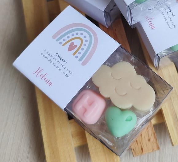 Lembrancinha Sabonete Chuva de Amor - Caixinha de Acetato