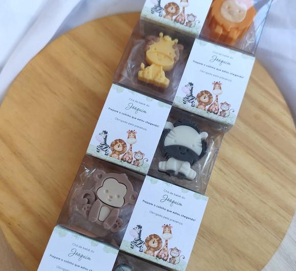 Lembrancinha Sabonete Safari Cute com Tag Personalizada