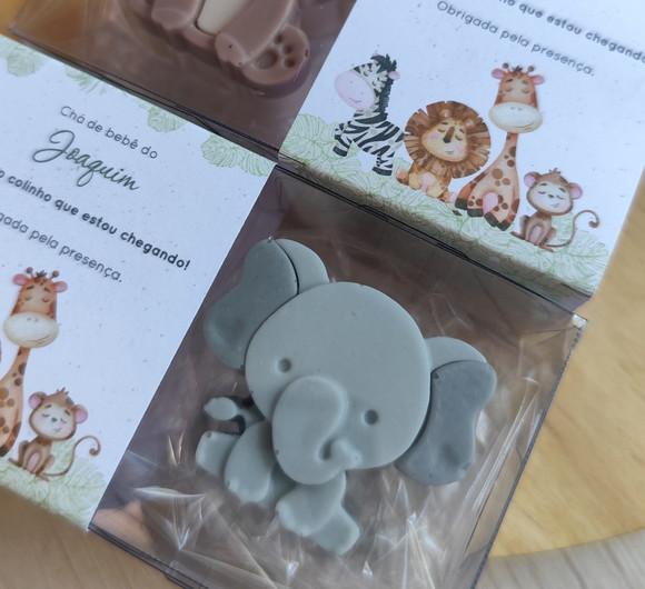 Lembrancinha Sabonete Safari Cute com Tag Personalizada