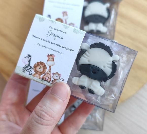 Lembrancinha Sabonete Safari Cute com Tag Personalizada