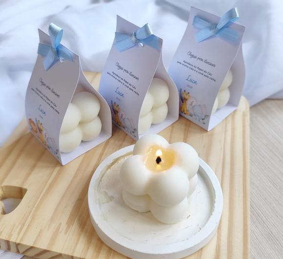 Mini Vela Bubble Perfumada - Caixinha de Papel Personalizada
