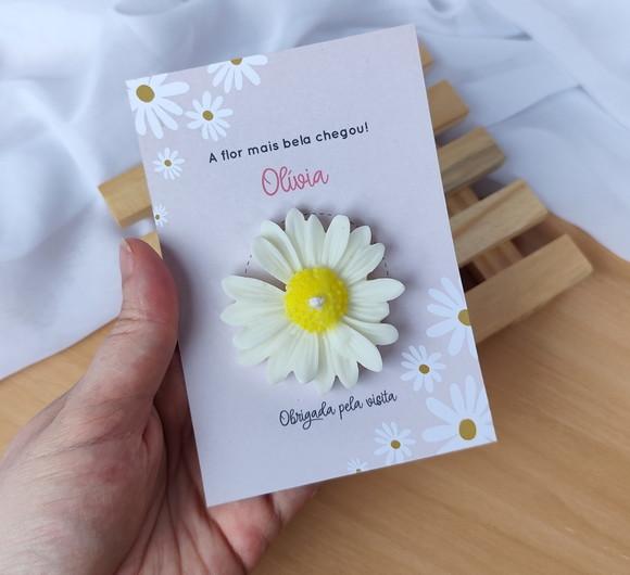 Vela Margarida Perfumada - Card Personalizado