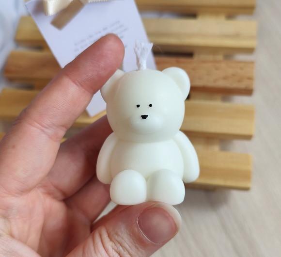 Vela Ursinho Grande Perfumada -cinta de Papel Personalizada