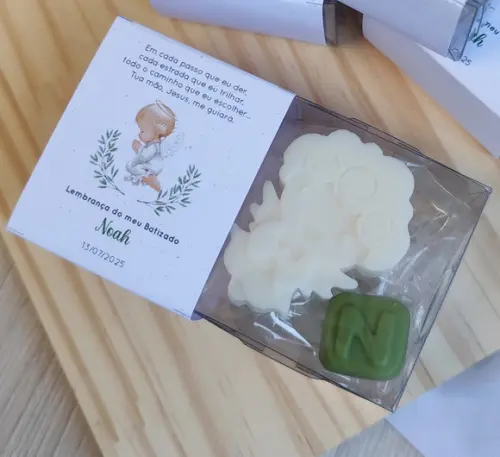 Lembrancinha Anjinho Cute + Letra com Tag Personalizada