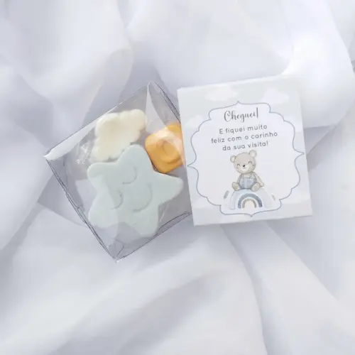 Lembrancinha Estrela + Nuvem + Letra com Tag Personalizada