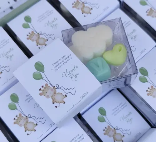 Lembrancinha Sabonete Chuva de Amor - Caixinha de Acetato
