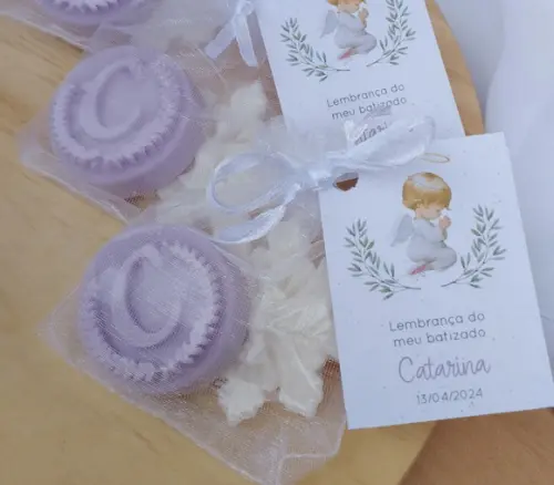 Lembrancinha Sabonete Letra Brasão + Espírito Santo