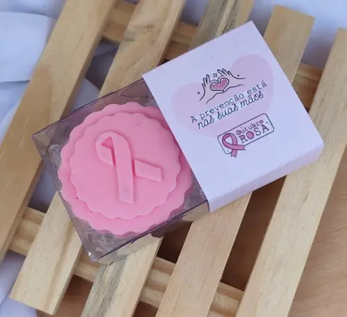 Lembrancinha Sabonete Outubro Rosa