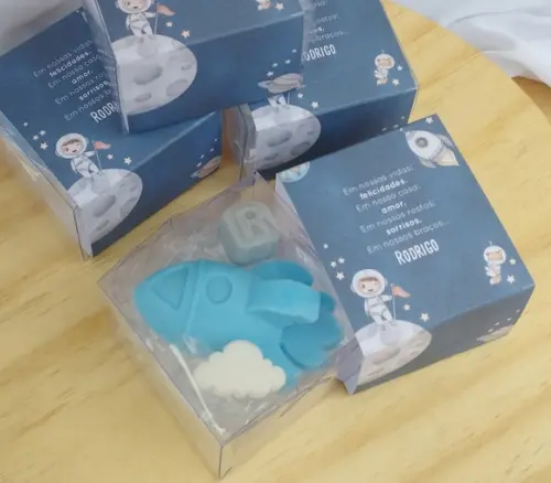 Sabonete Foguete + Letra com Tag Personalizada