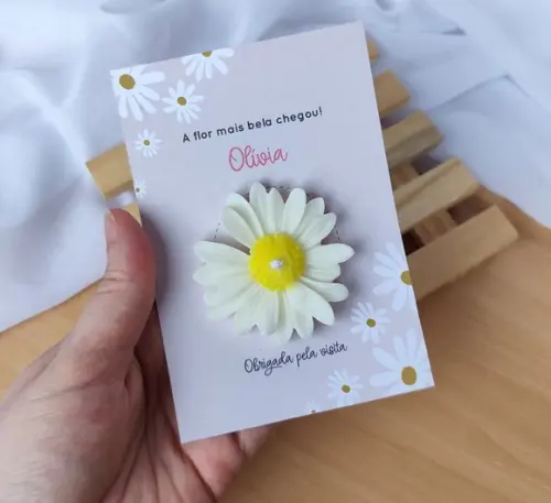 Vela Margarida Perfumada - Card Personalizado
