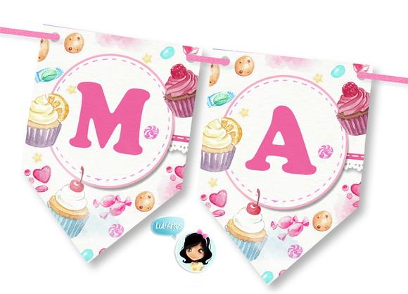 Arte Digital Bandeirola Confeitaria
