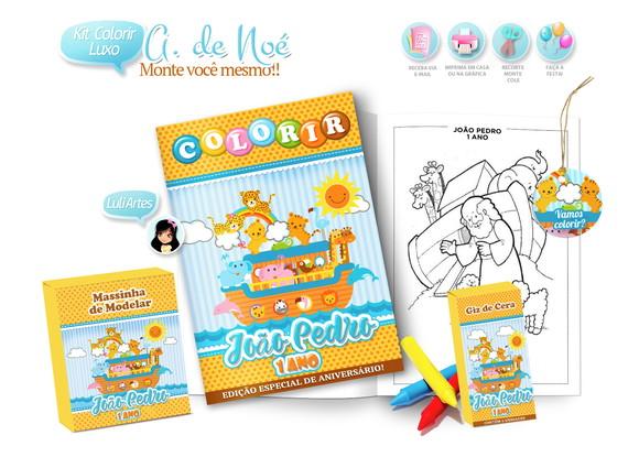 Arte Digital Kit Colorir Arca de Noé