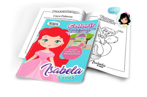 Arte Digital Revistinha de Colorir Ariel