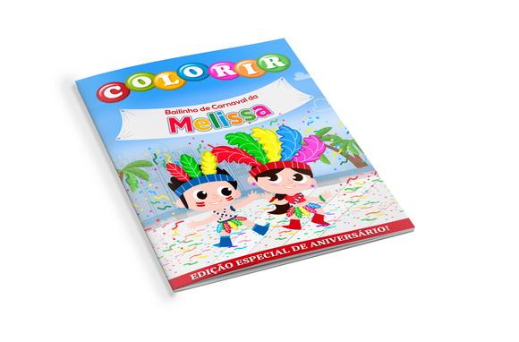 Arte Digital Revistinha de Colorir Carnaval