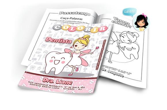 Arte Digital Revistinha de Colorir Dentista