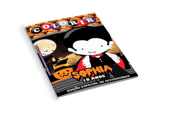 Arte Digital Revistinha de Colorir Halloween
