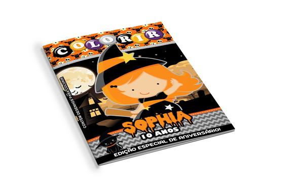 Arte Digital Revistinha de Colorir Halloween